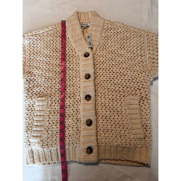 Madewell Women's Bomber Cardigan Sweater Antique White size XXS - Picture 12 of 12